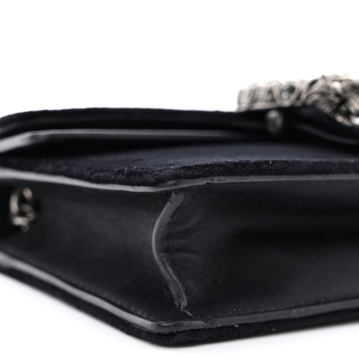 Suede Super Mini Dionysus Shoulder Bag Black