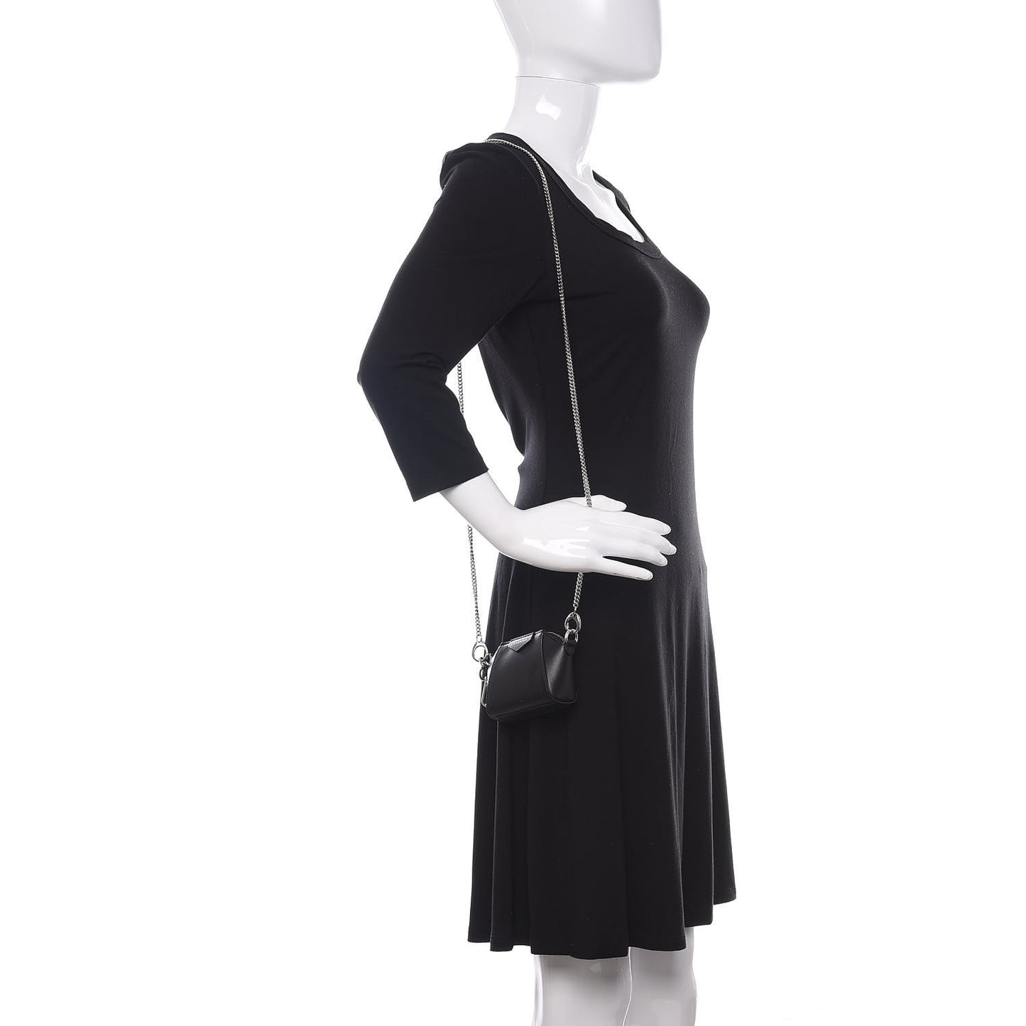Lambskin Baby Antigona with Chain Black