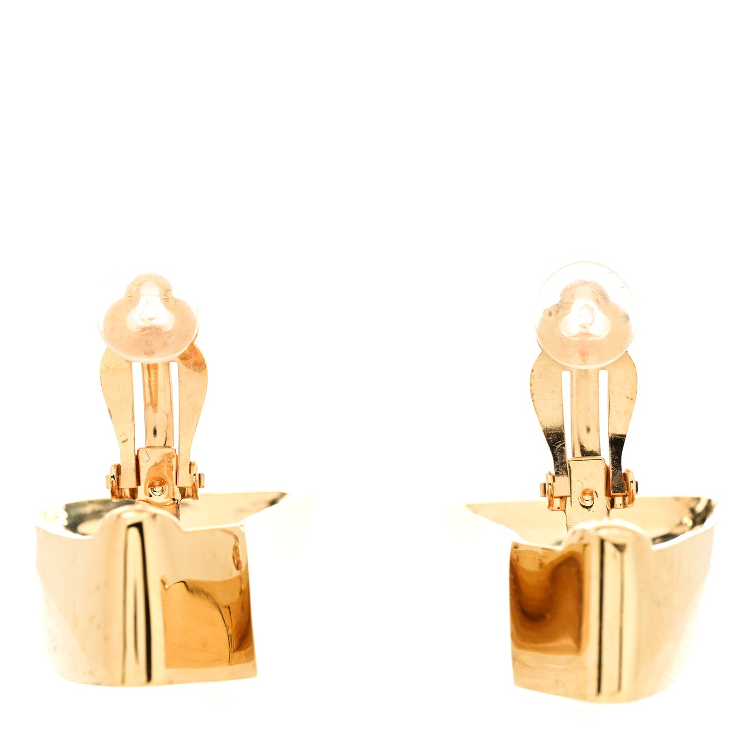 Metal Comet Clip On Earrings Gold