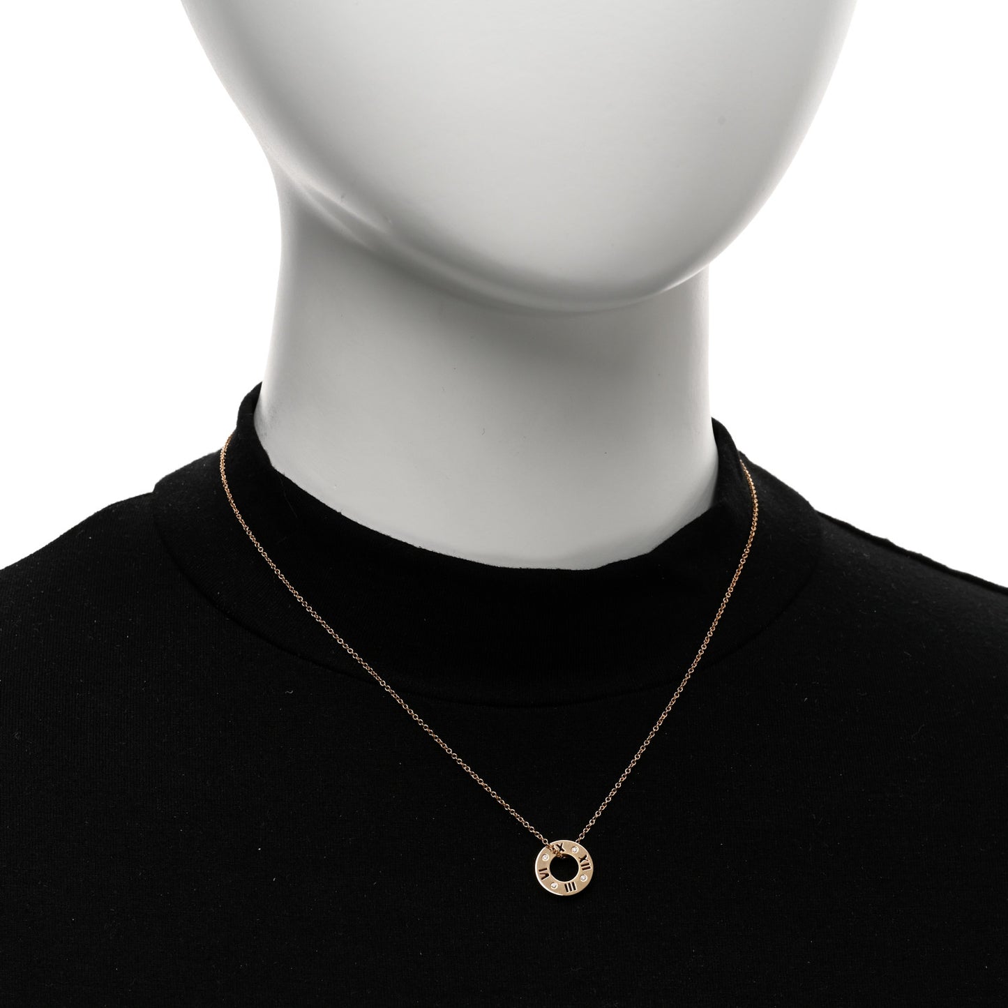 18K Rose Gold Diamond Atlas Pierced Pendant Necklace