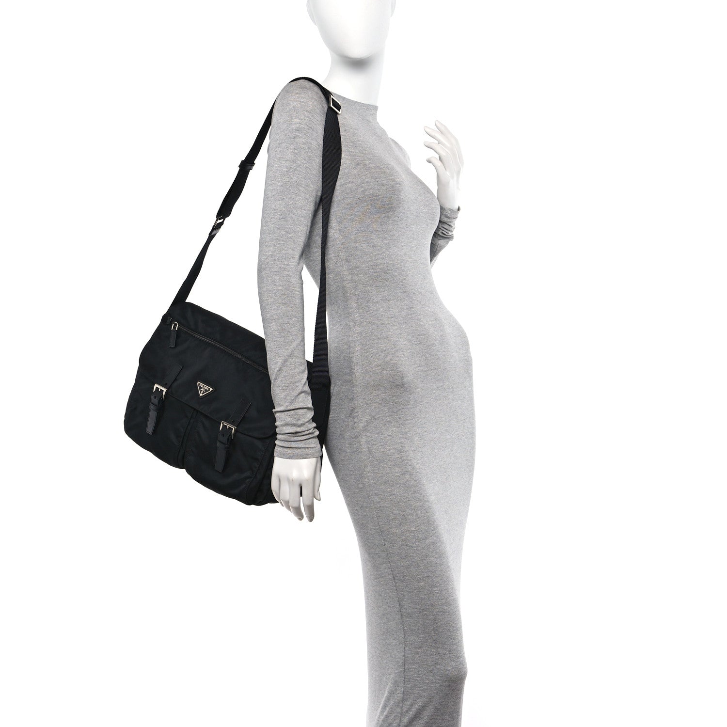 Prada Nylon Vela Sport Messenger Bag Black 2 of 9