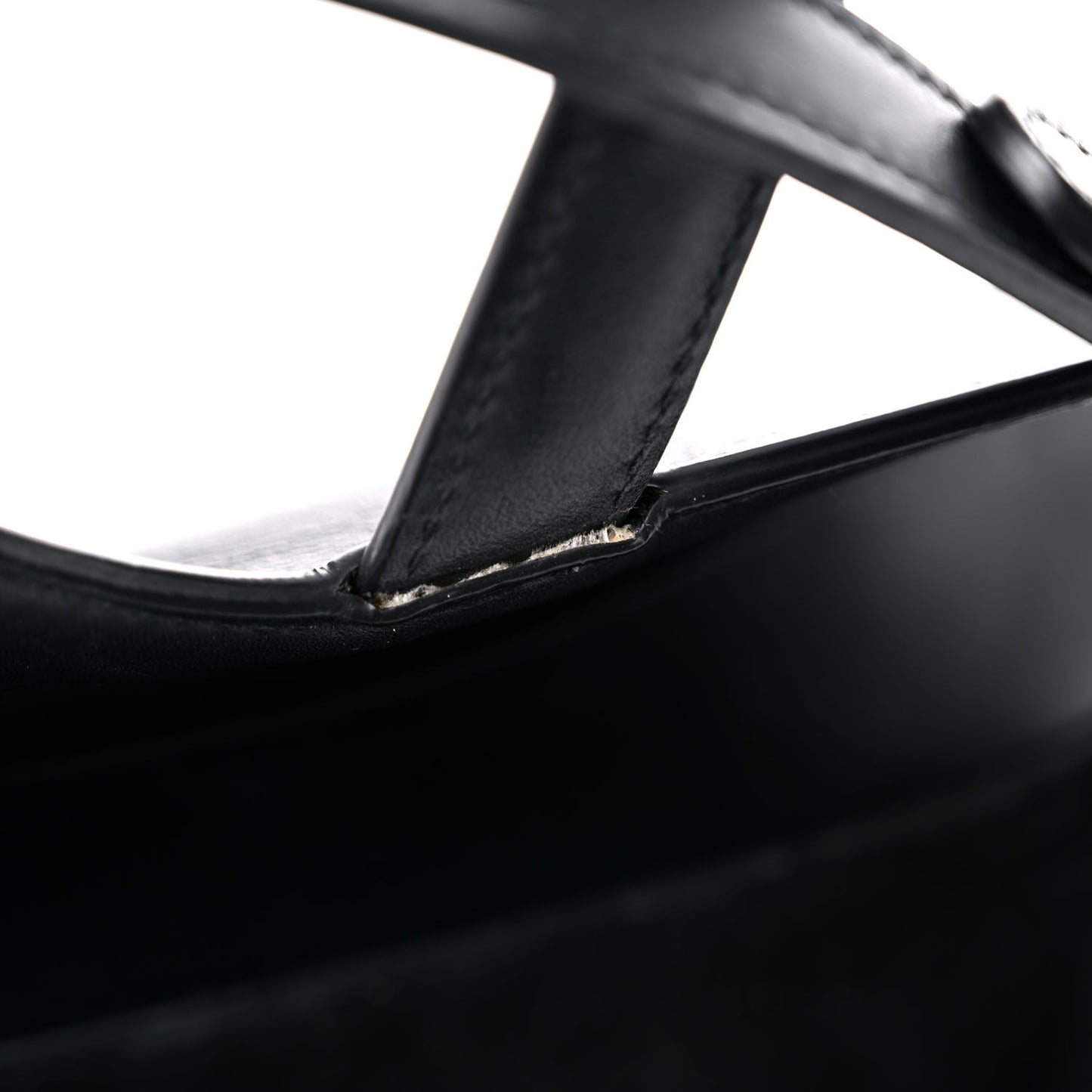 Calfskin Mini Saddle Bag Black