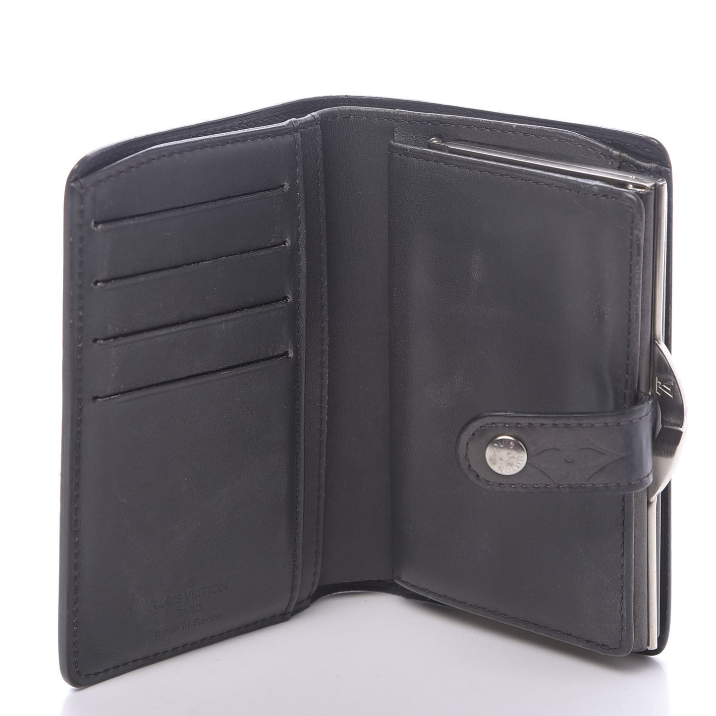Mat Monogram French Purse Wallet Black