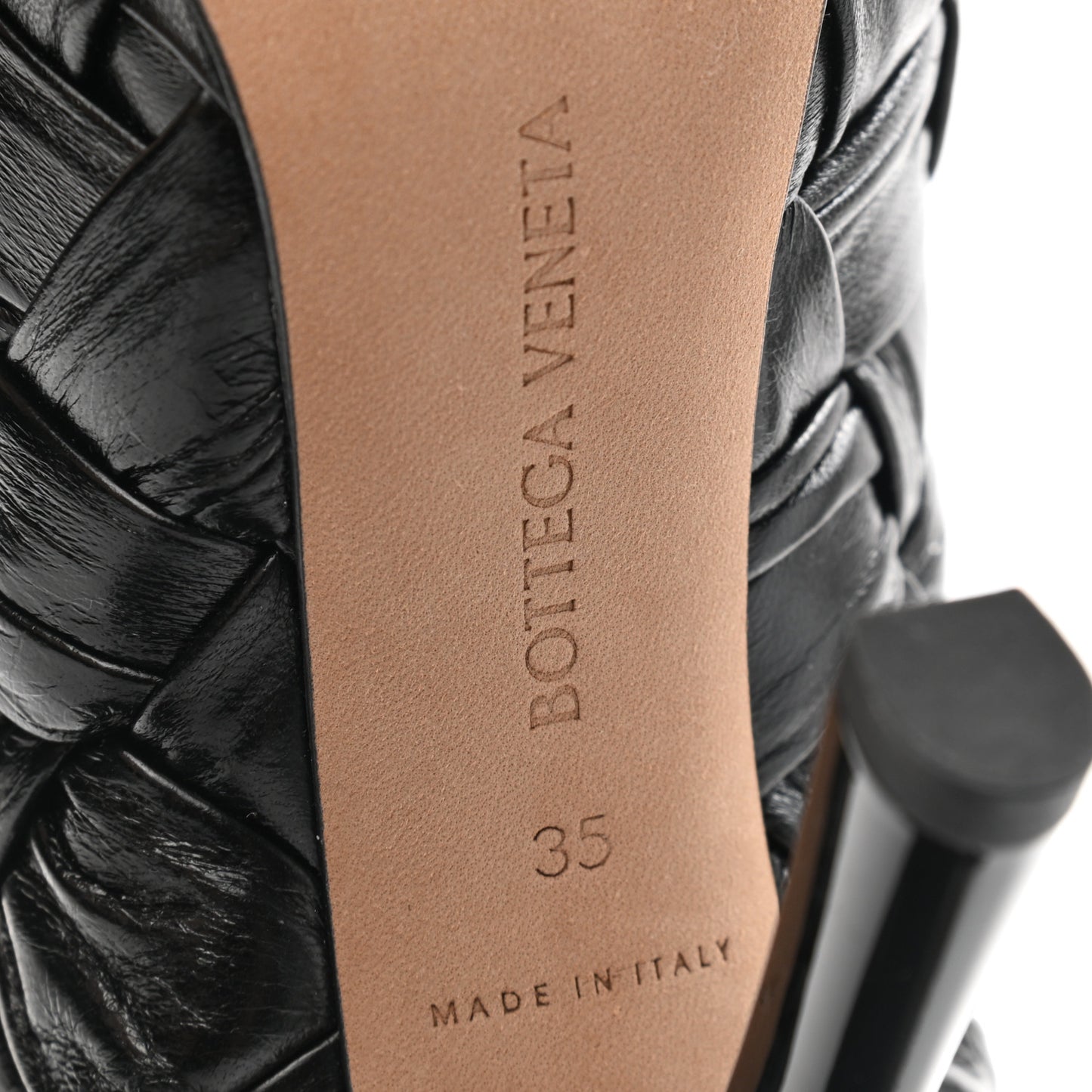 Nappa Intrecciato The Bold Mules 35 Black