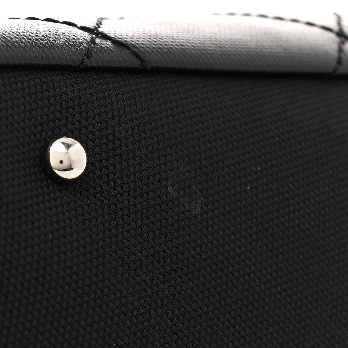 Coated Canvas Quilted Large Paris Biarritz Tote Black