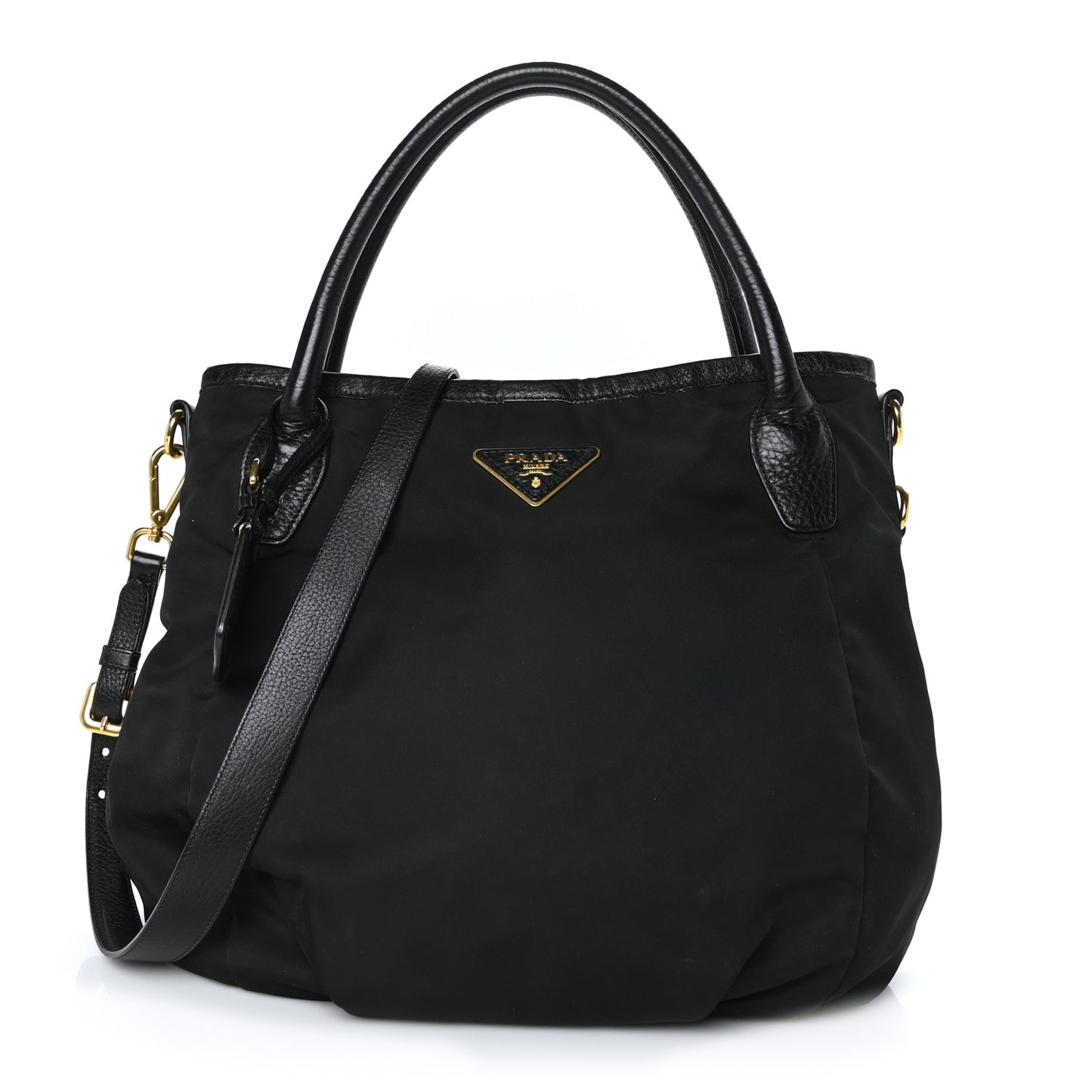 Tessuto Nylon Cervo Shoulder Bag Black