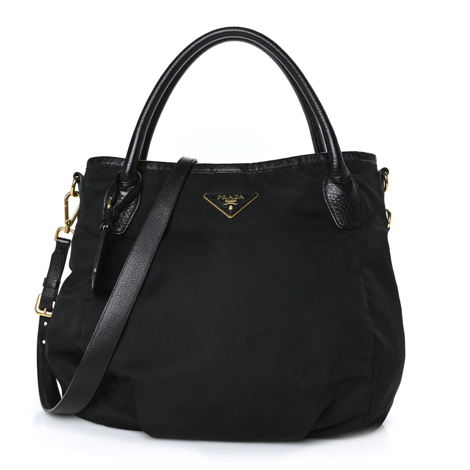 Prada Tessuto Nylon Cervo Shoulder Bag Black 1 of 7