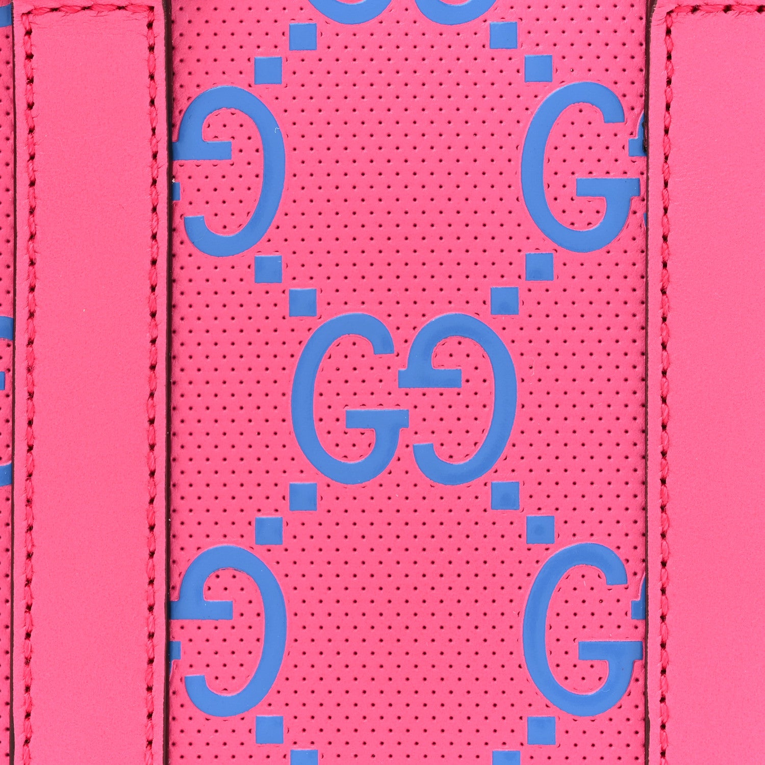 Gucci alfskin GG Tennis Bi-Color Embossed Mini Tote Bag Modern Fuchsia Modern Blue 8 of 12