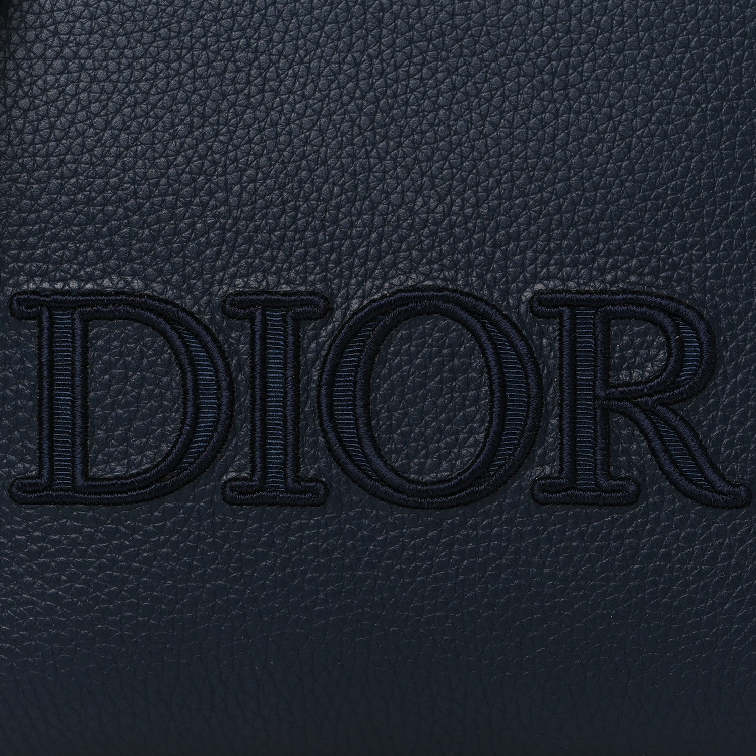 Christian Dior Grained Calfskin Pouch Navy Blue 8 of 11