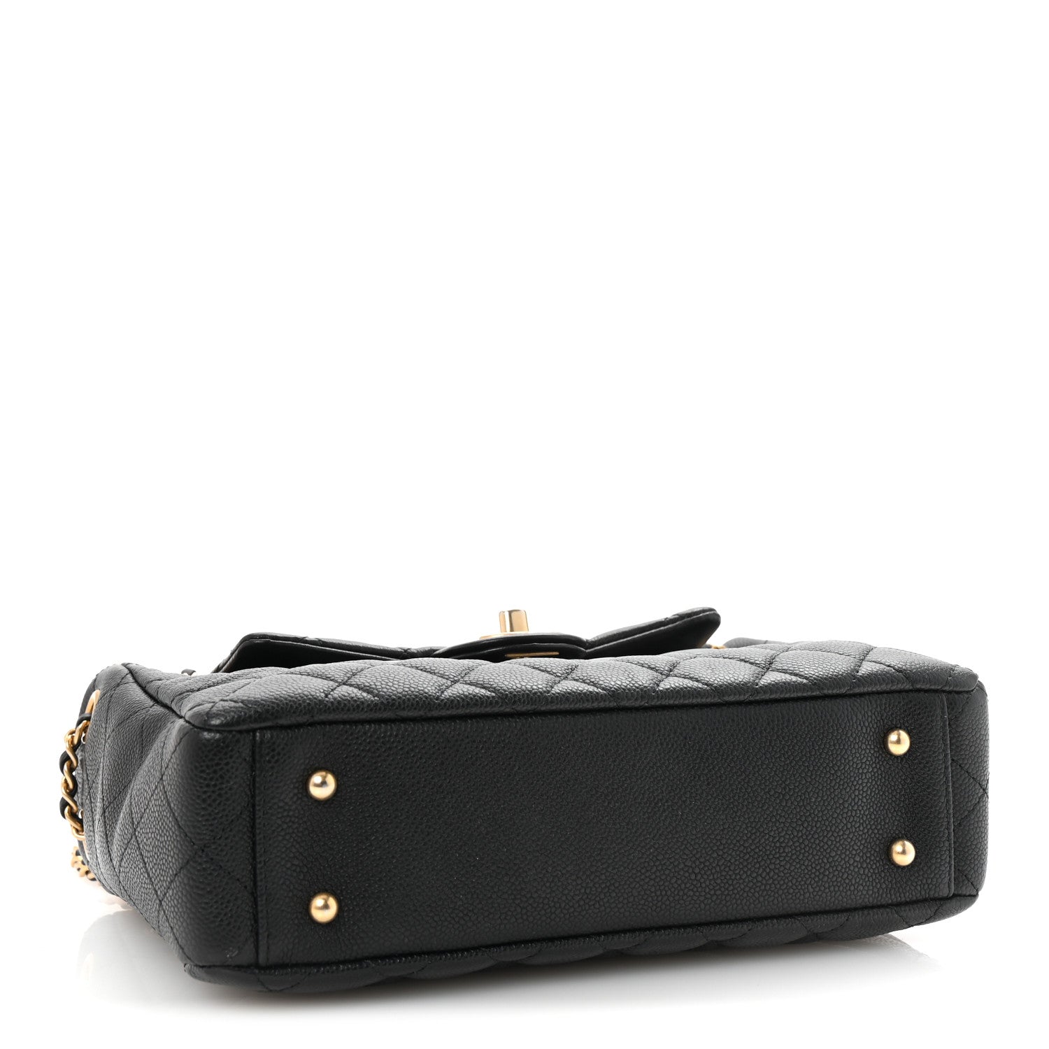 Chanel Caviar Calfskin Quilted Small Top Handle Flap Black 4 of 11