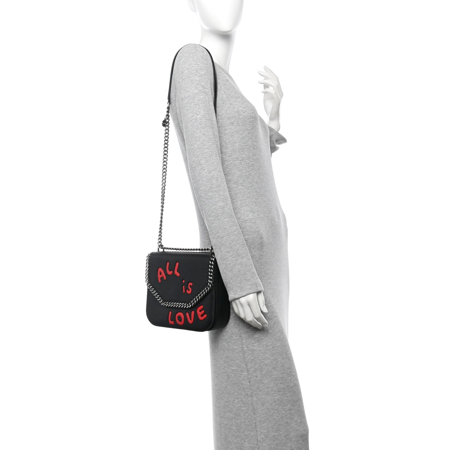 Eco Alter Nappa Falabella Box All Is Love Shoulder Bag Black