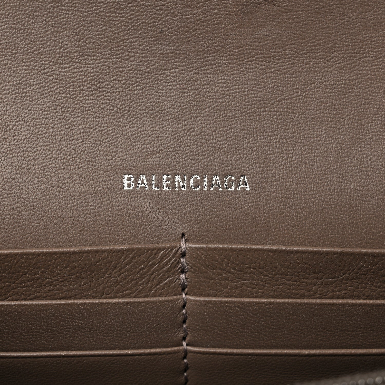 Balenciaga Shiny Calfskin Crocodile Embossed Hourglass Chain Bag Taupe 6 of 12
