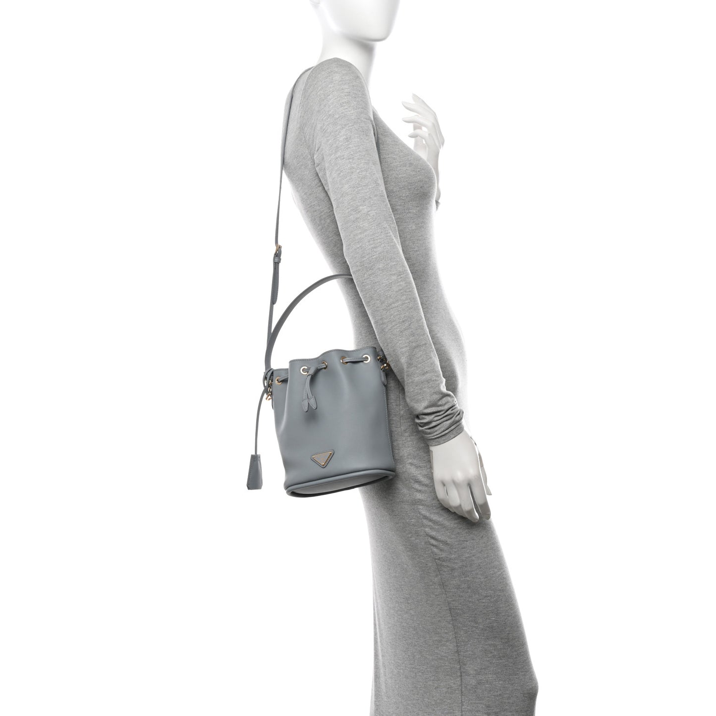 Calfskin Mini Bucket Bag Opaline