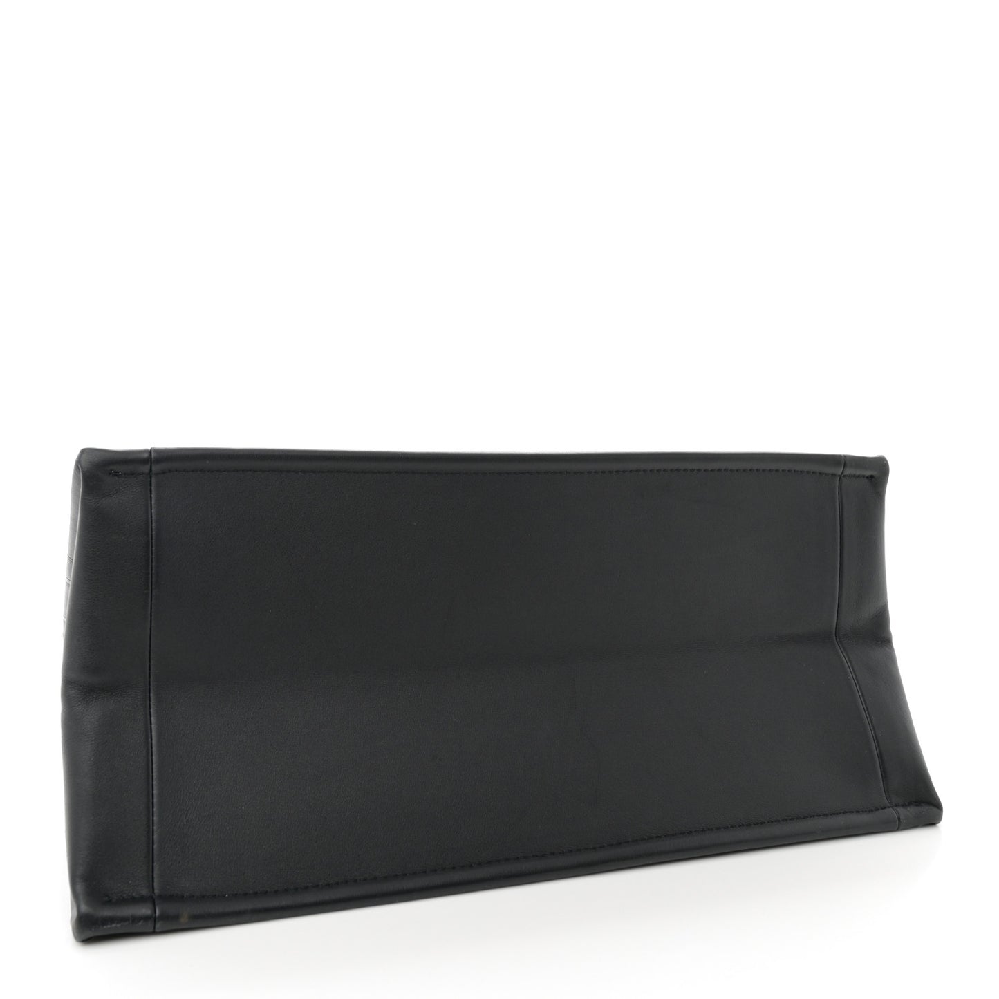 Calfskin Embossed Medium Book Tote Black