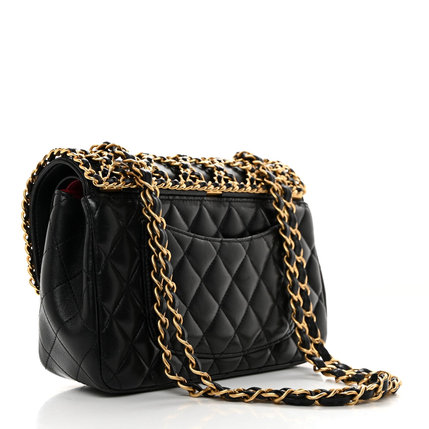Lambskin Timeless Classic Chained Double Flap Black