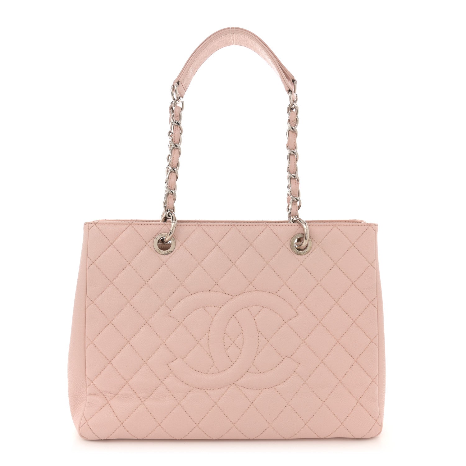 CHANEL シャネル GST グランドショッピングトート ピンク バック Chanel Caviar Quilted Grand Shopping Tote GST Light Pink 1606385