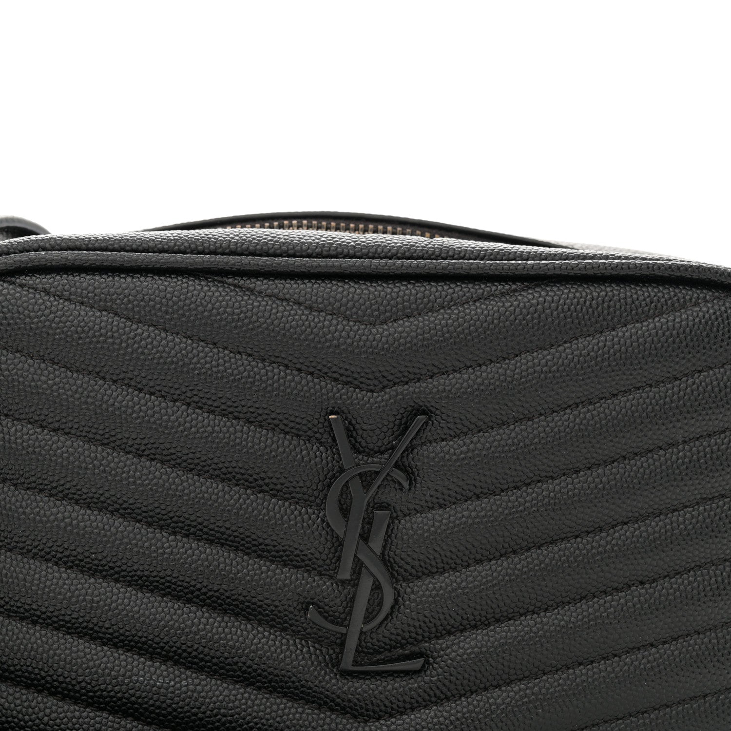 Saint Laurent Grain De Poudre Matelasse Monochrome Monogram Mini Lou Camera Bag Black 8 of 13