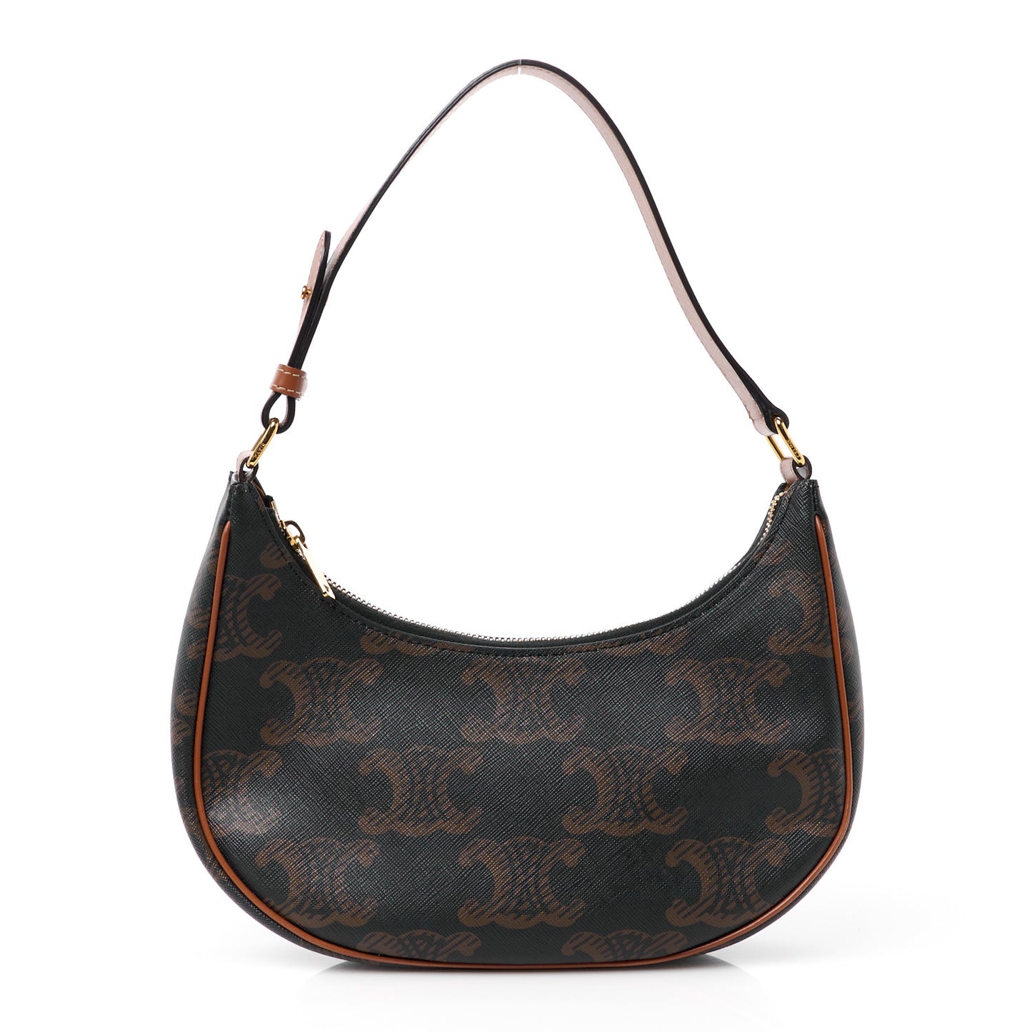 Triomphe Canvas XL Calfskin Ava Triomphe Shoulder Bag Tan