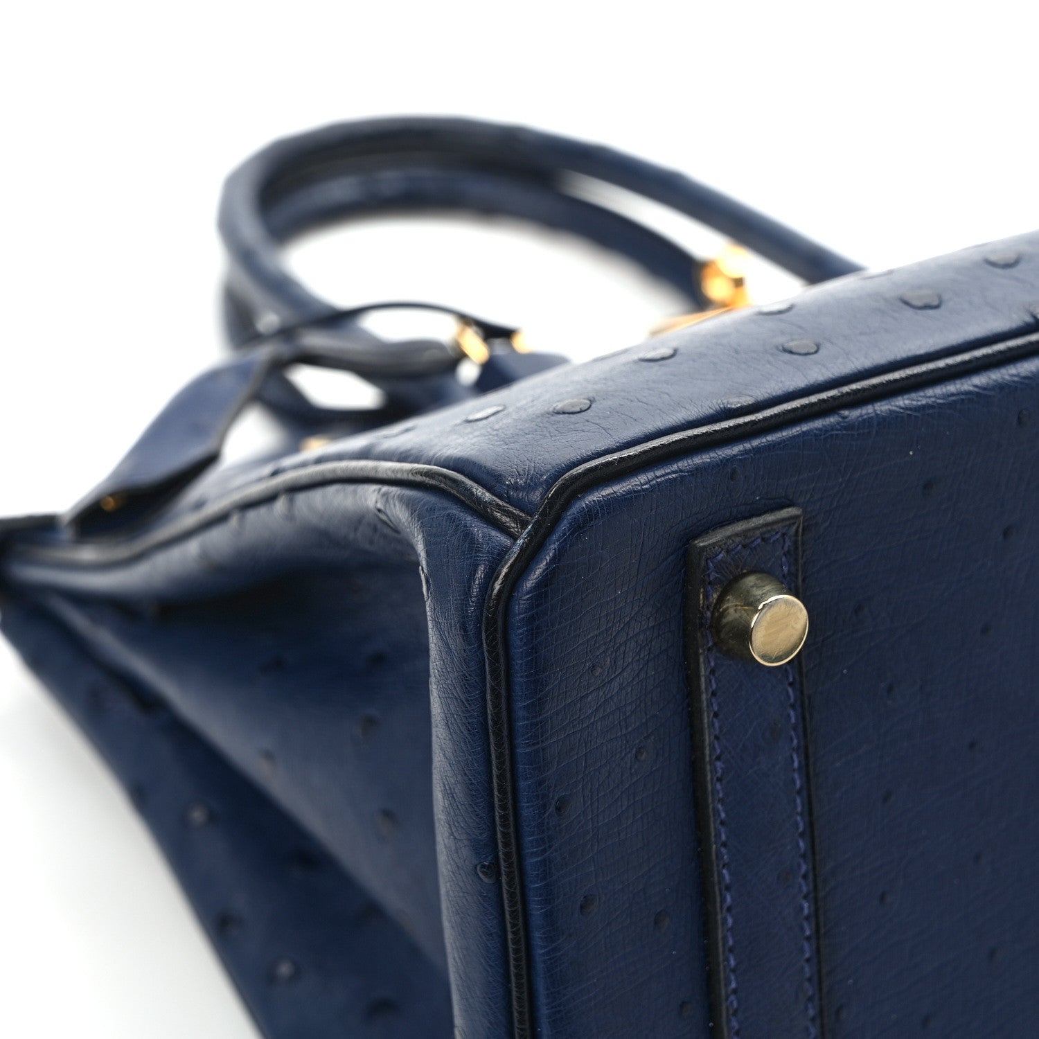 Hermes Ostrich Birkin 30 Bleu Iris 11 of 14