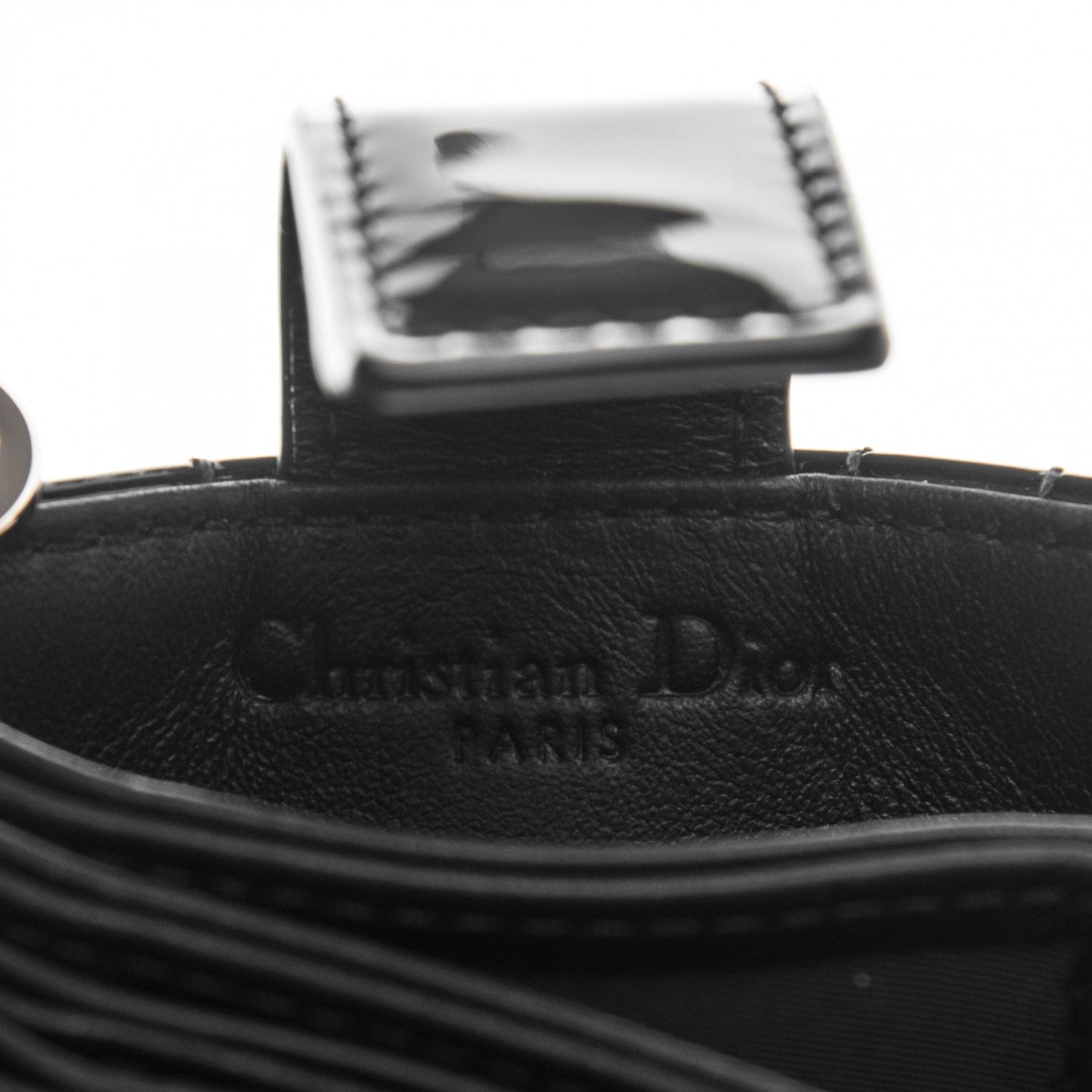 Christian Dior Patent Cannage Lady Dior 5-Gusset Card Holder Black 6 of 7