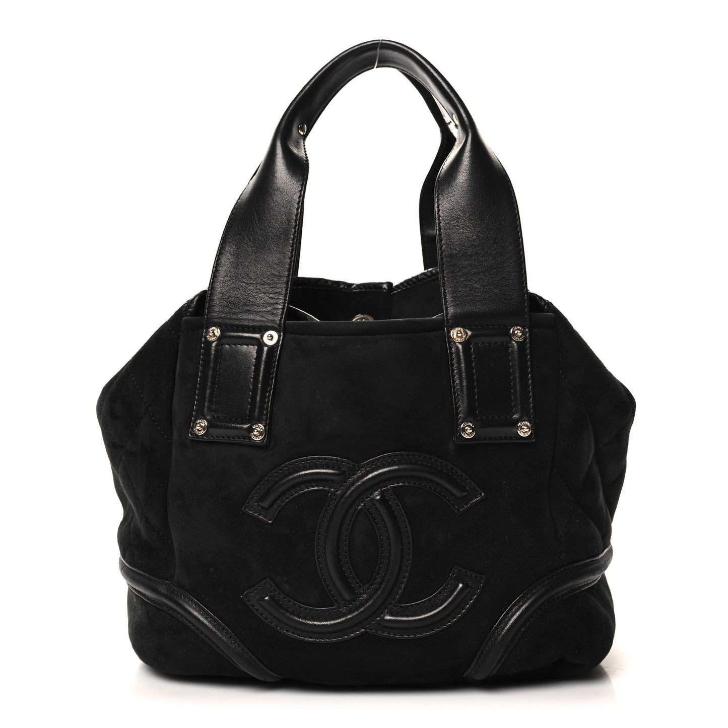 Suede Sparkling Winter Tote Black