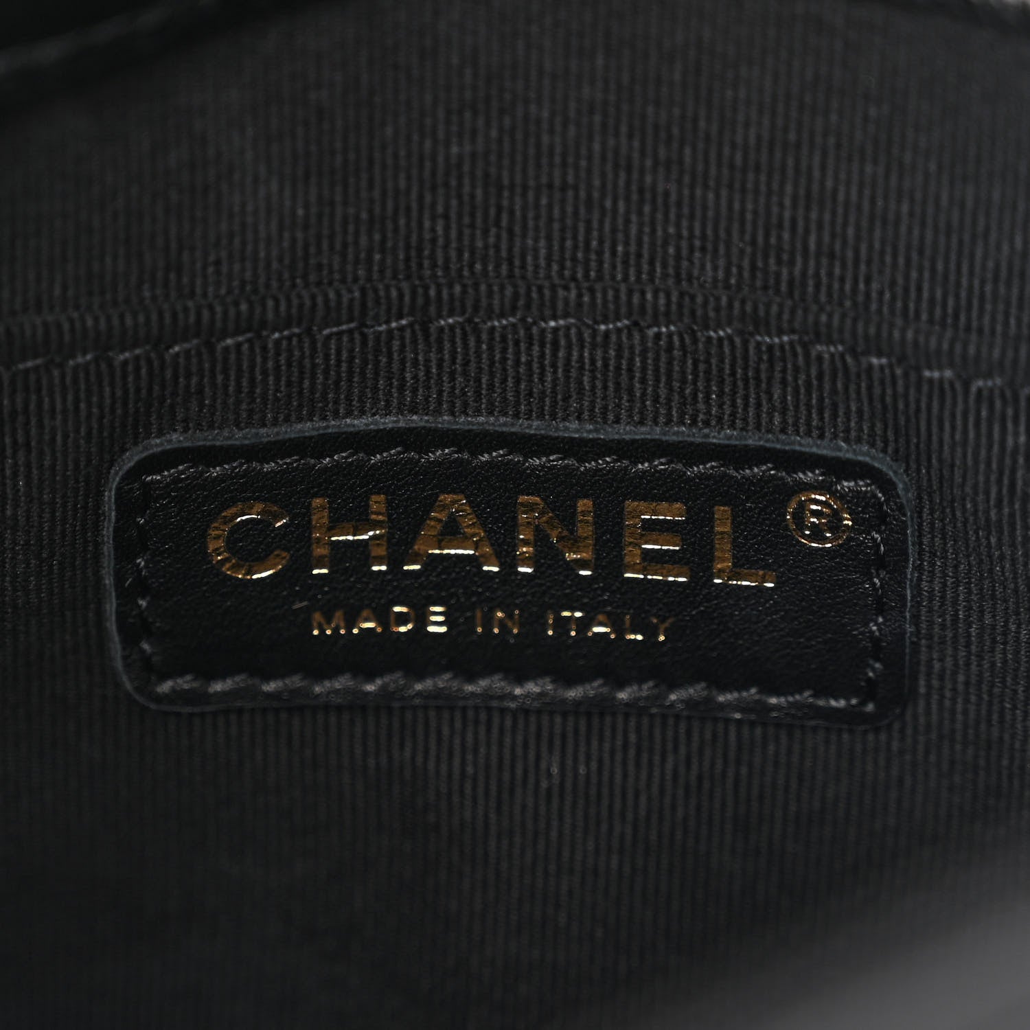 Chanel Shiny Caviar Quilted Small Pockets Drawstring Backpack Black 6 of 10