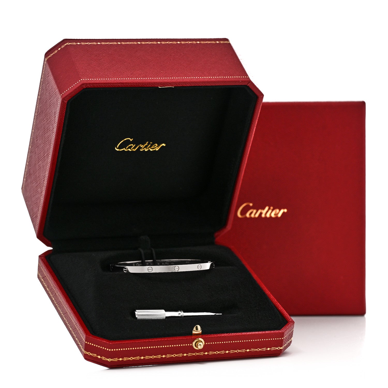 Cartier 18K White Gold Small LOVE Bracelet 17 5 of 5