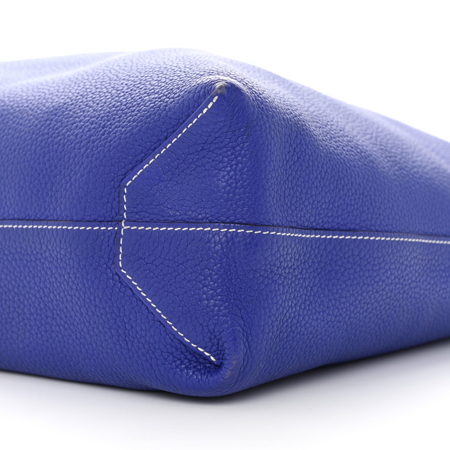 Taurillon Clemence Double Sens 36 Reversible Tote Graphite Bleu Electrique