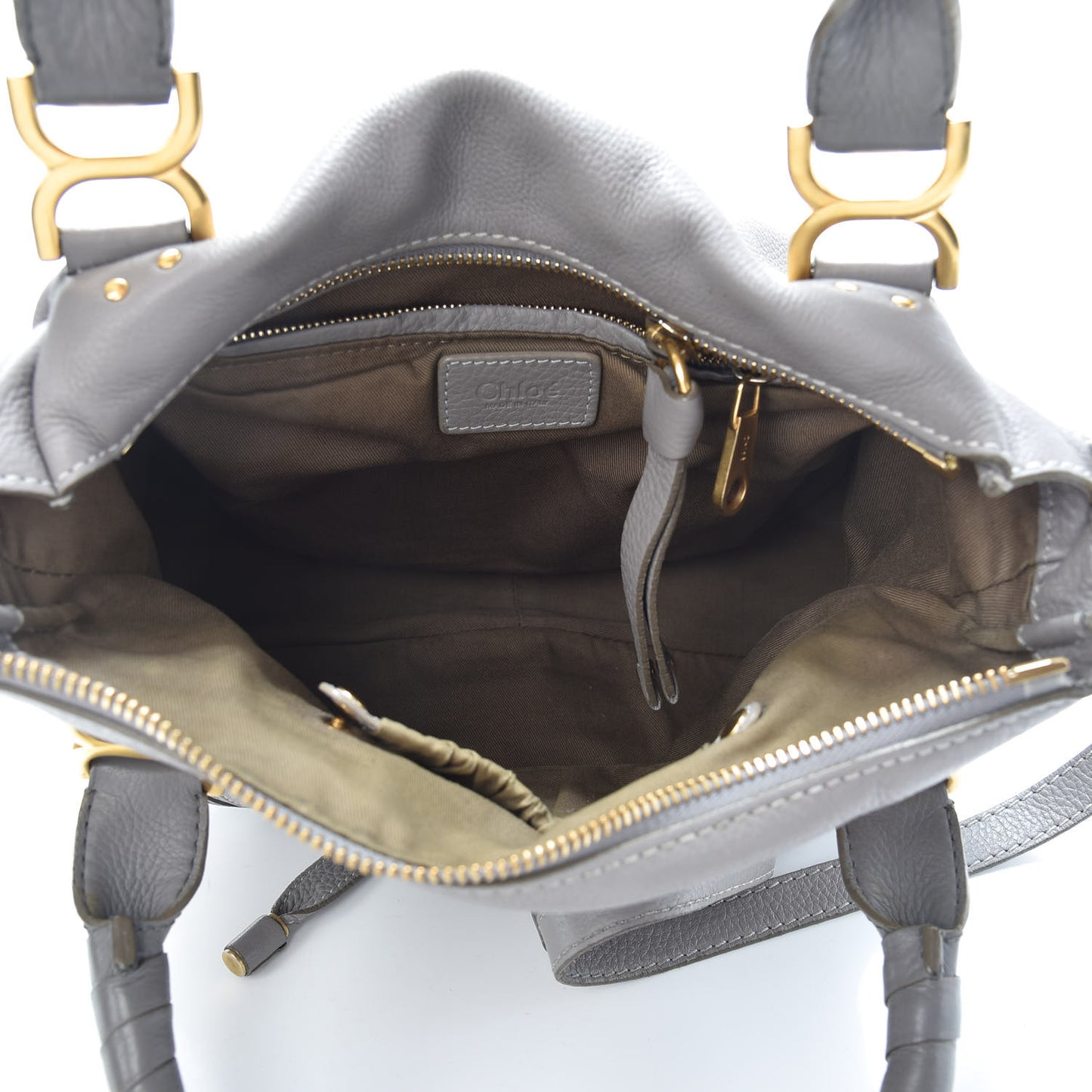 Calfskin Medium Marcie Satchel Cashmere Grey