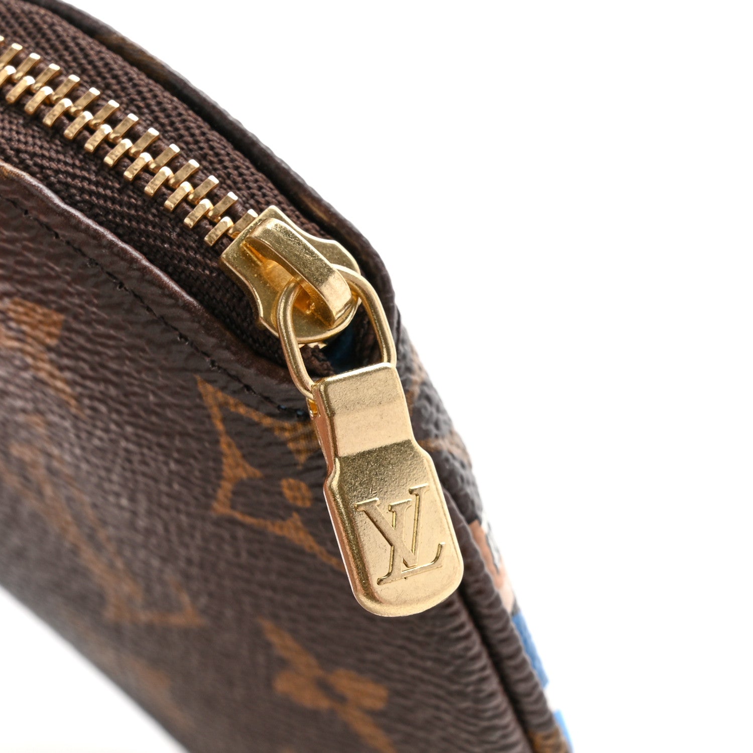 Louis Vuitton Monogram 2019 Christmas Animation Round Coin Purse Blue 8 of 8