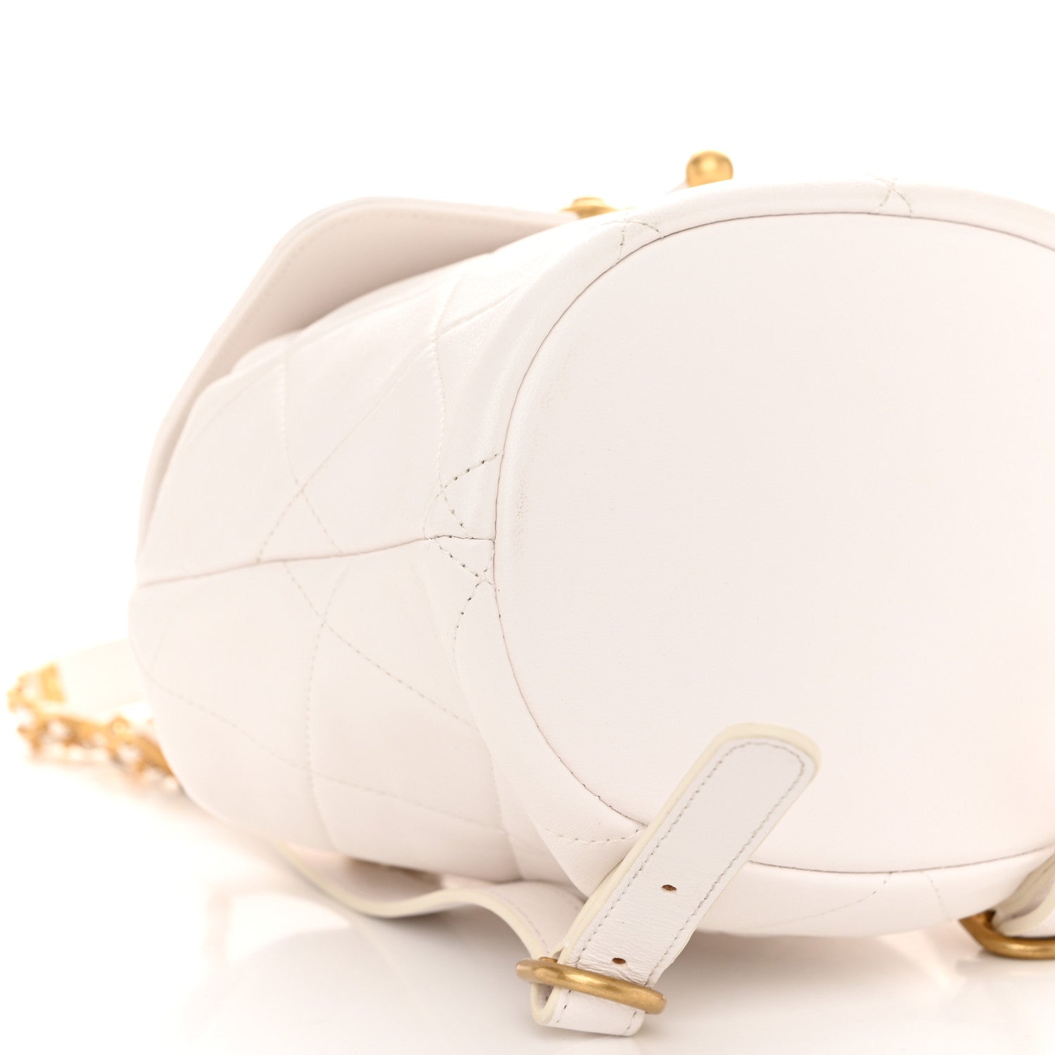 Chanel Lambskin Quilted Backpack White 9 of 10