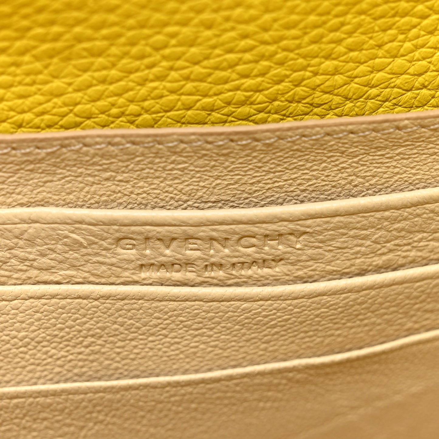 Grained Calfskin Nano Horizon Satchel Yellow
