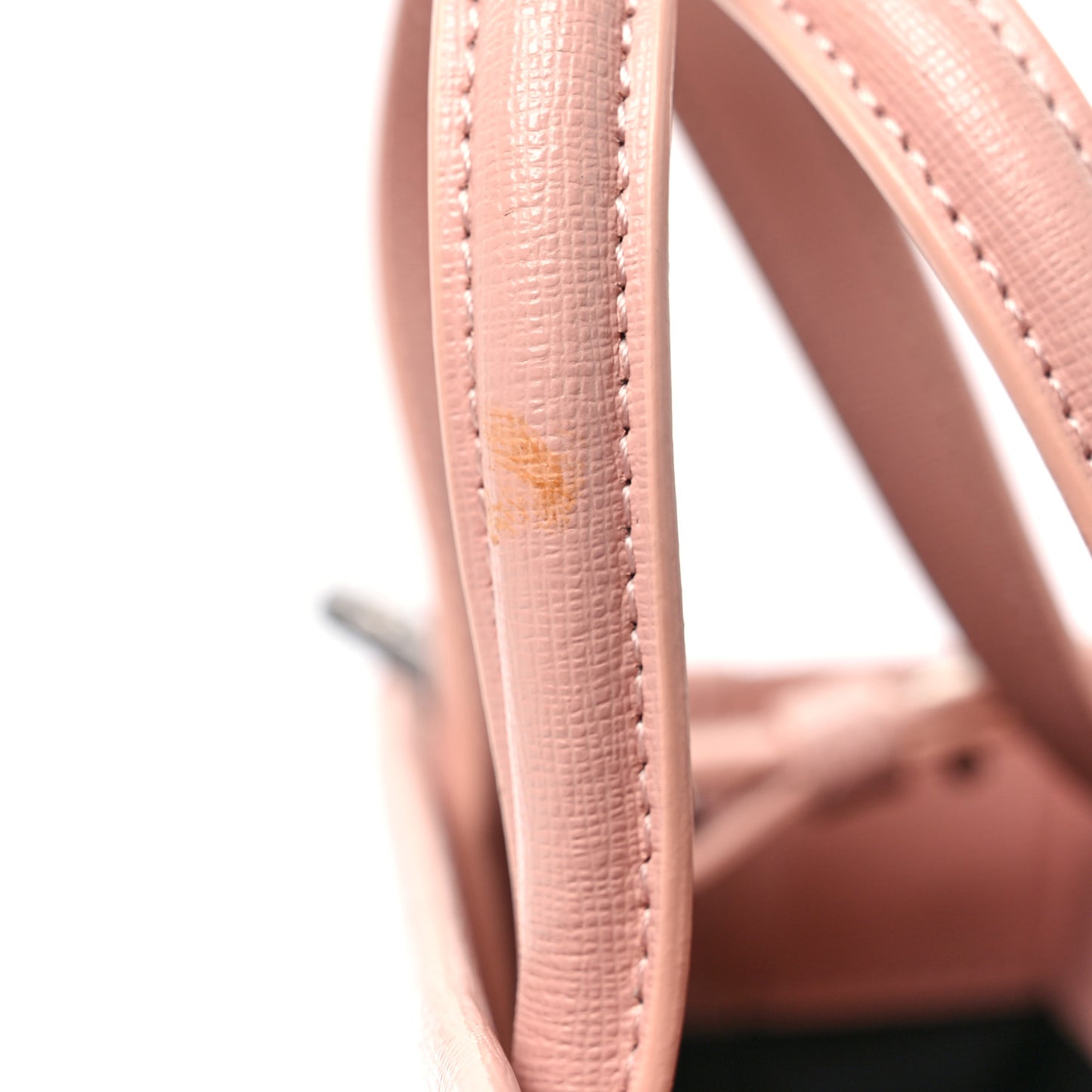 Saffiano Floral Printed Mini Arrow Crossbody Tote Pink Multicolor