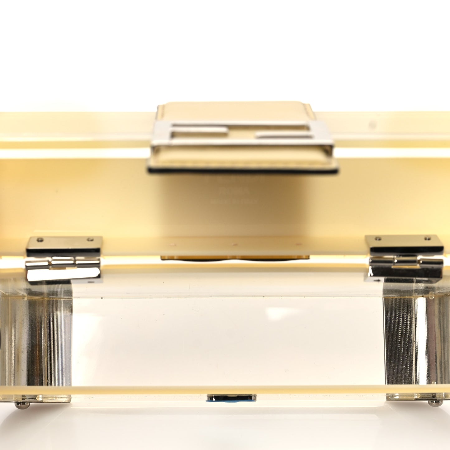 Plexiglass Vitello Cover Sfumato Mini Baguette Trunk Banana Transparent