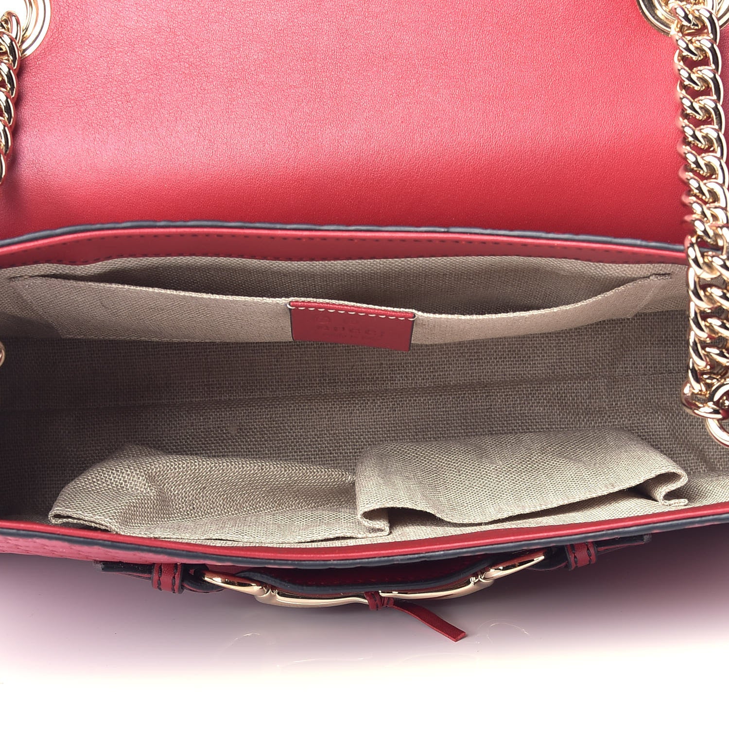 Gucci Microguccissima Medium Emily Chain Shoulder Bag Red 5 of 8