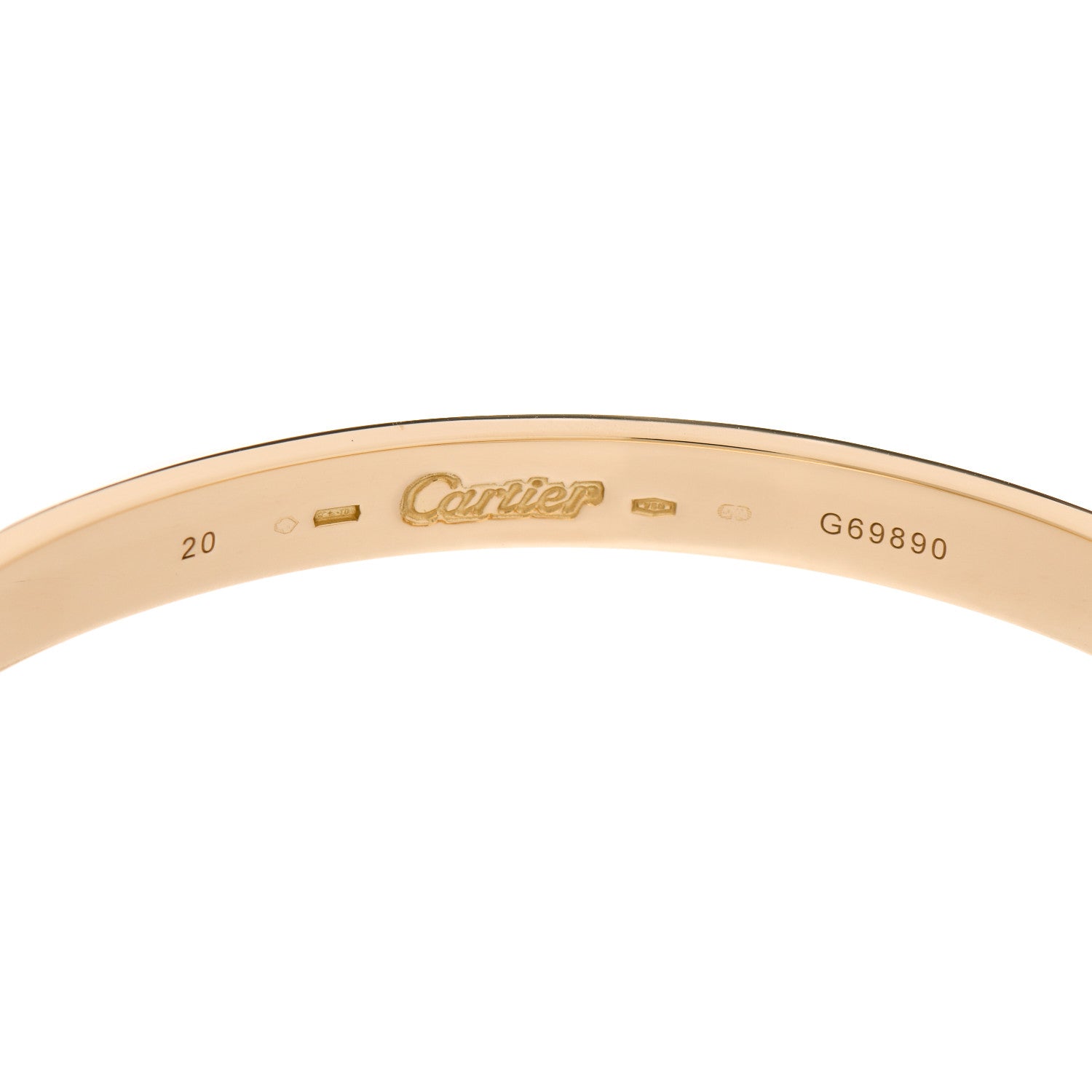 Cartier 18K Yellow Gold LOVE Bracelet 20 4 of 5