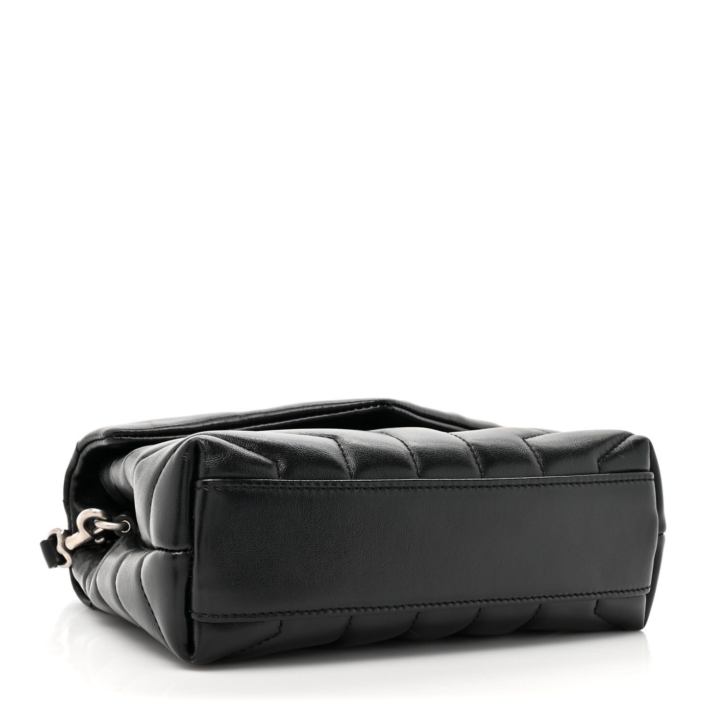 Calfskin Y Quilted Monogram Toy Loulou Crossbody Bag Black