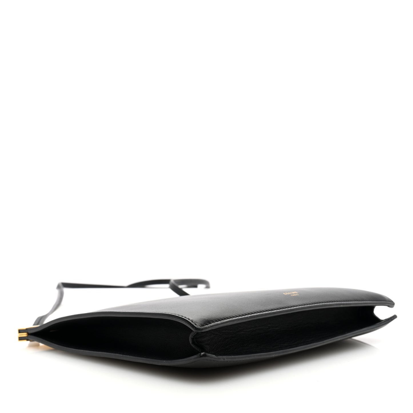 Smooth Calfskin Mini Clasp Bag Black
