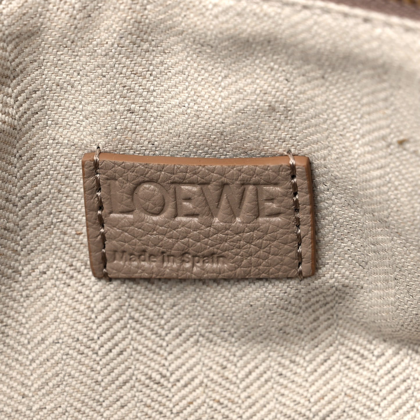 Grained Calfskin Small Puzzle Edge Bag Sand