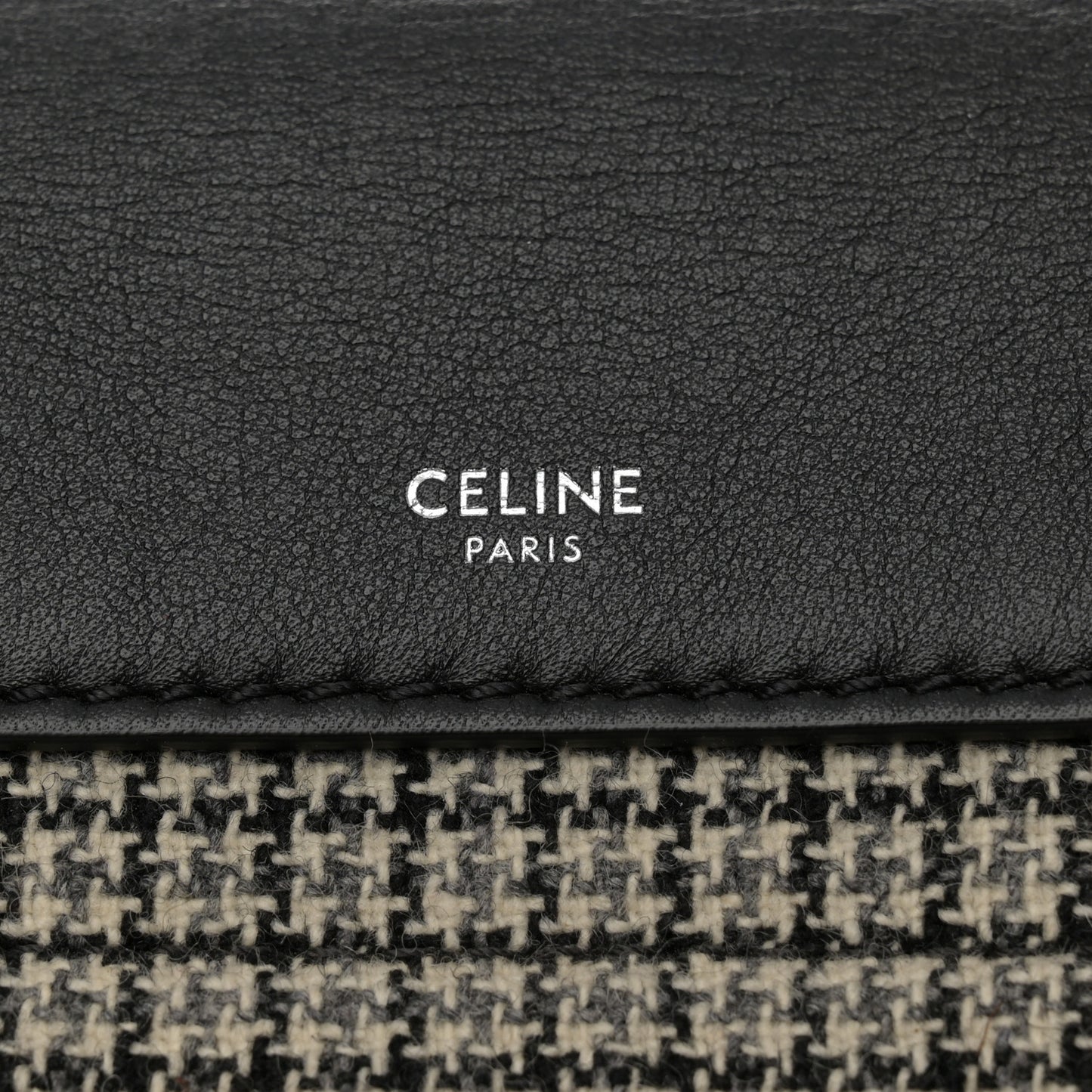 Tweed Smooth Calfskin Medium Big Bag Black