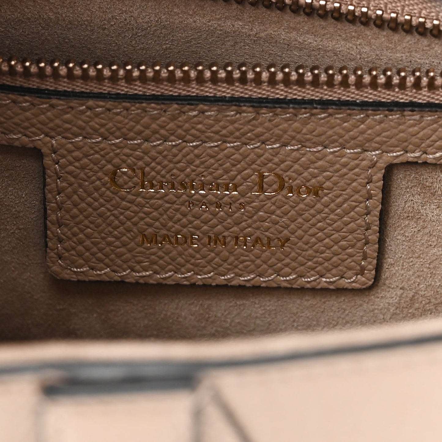 Grained Calfskin Saddle Bag With Strap Hazelnut