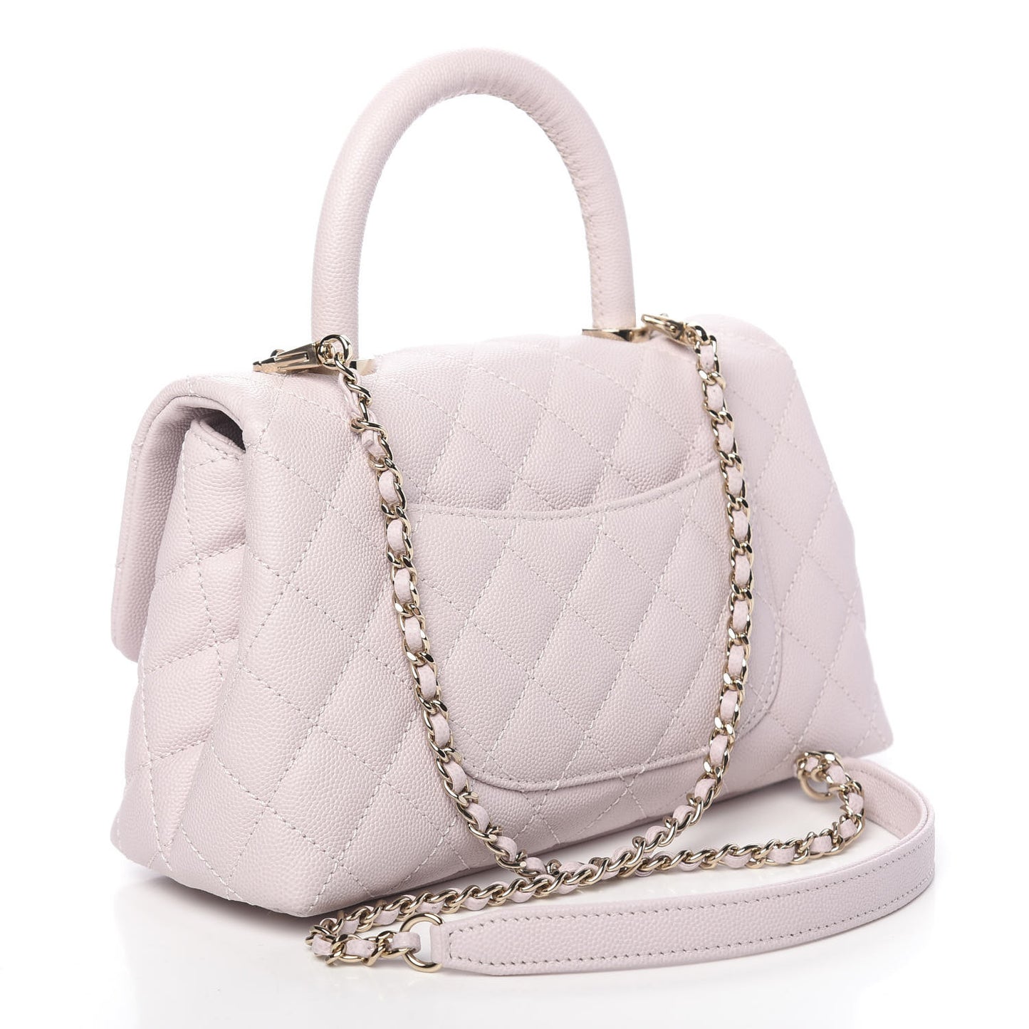 Caviar Quilted Mini Coco Handle Flap Lilas Lilac