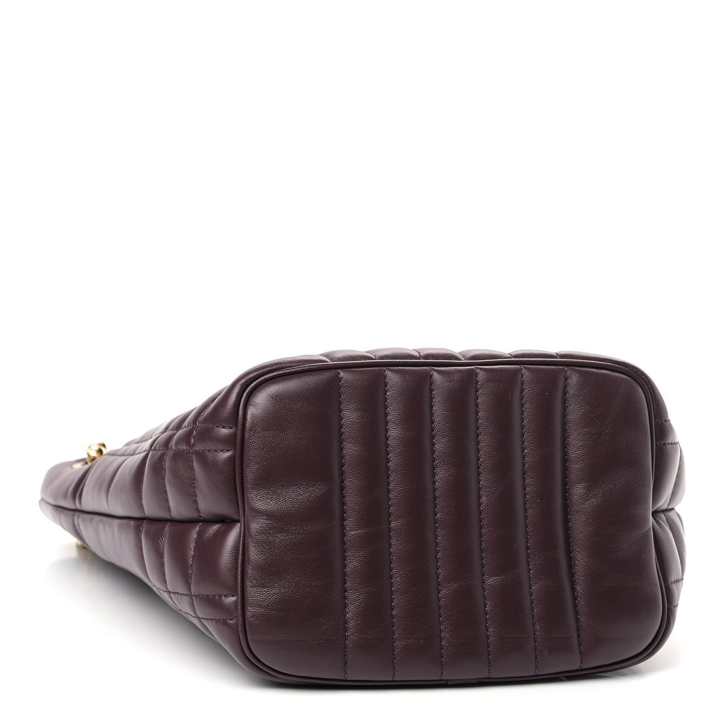 Lambskin Quilted Small Lola Bucket Bag Deep Maroon
