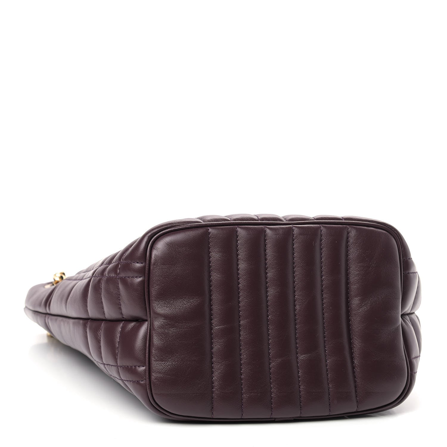 Burberry Lambskin Quilted Small Lola Bucket Bag Deep Maroon 3 of 7