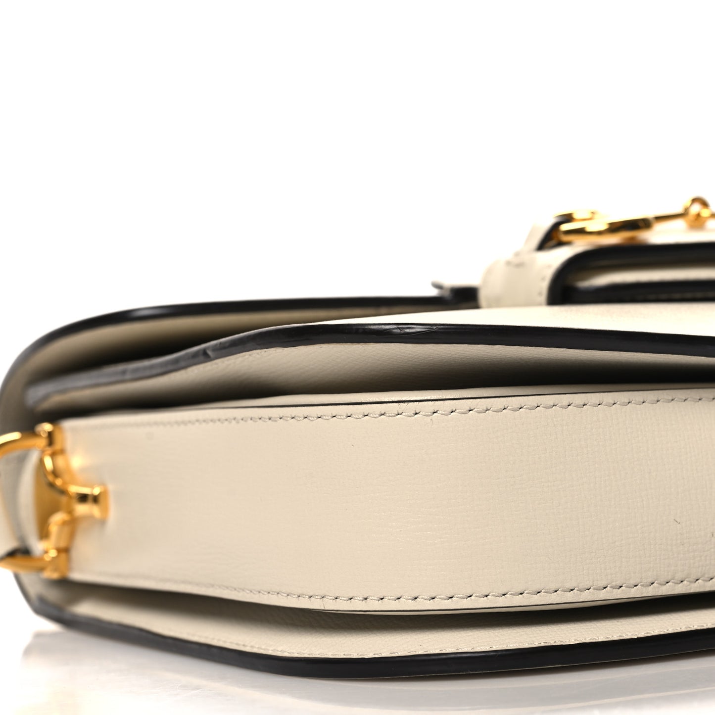 Azalea Calfskin Horsebit 1955 Shoulder Bag Mystic White