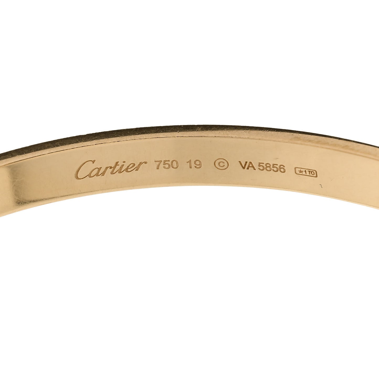 18K Yellow Gold LOVE Bracelet 19