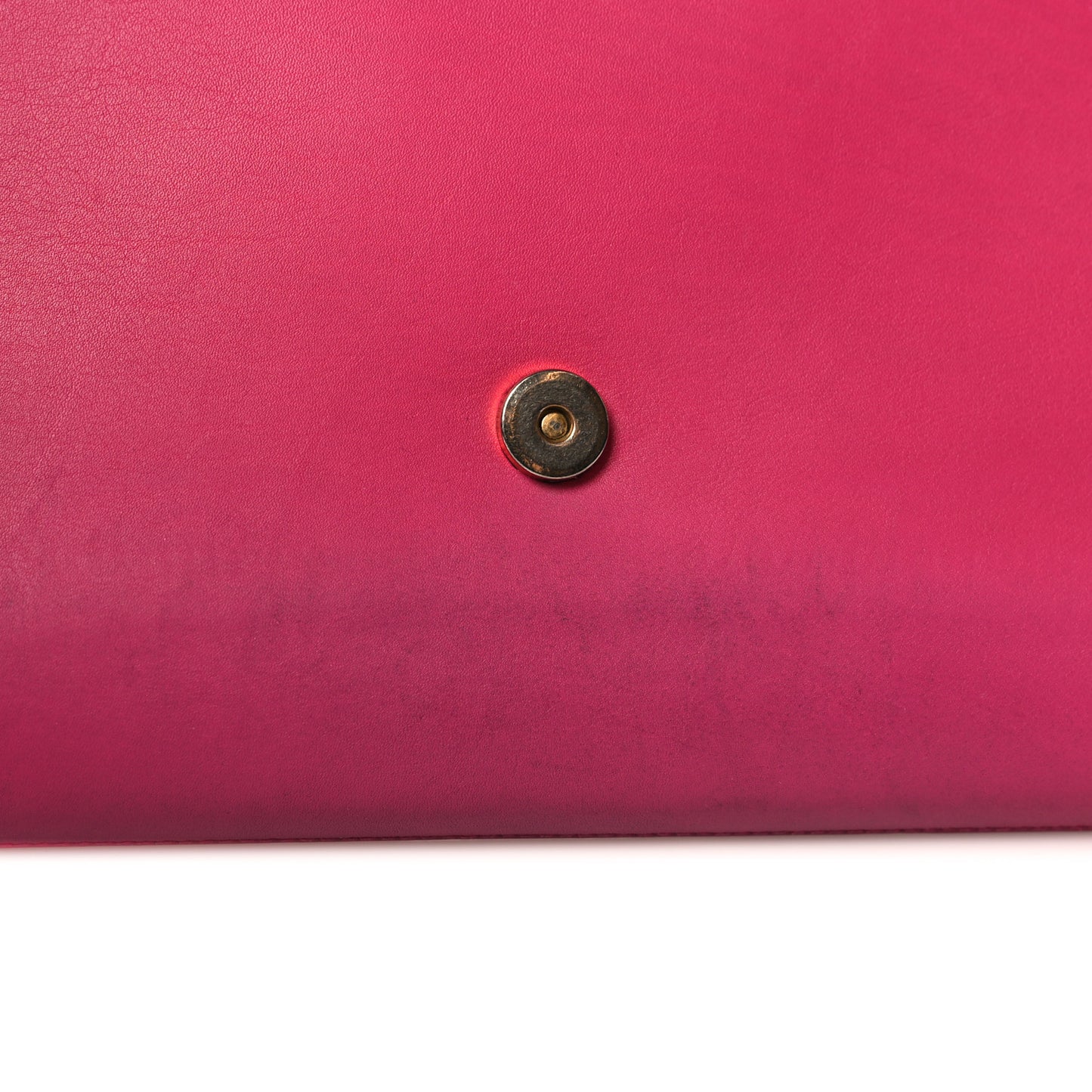 Calfskin Classic Y Ligne Clutch Fuchsia