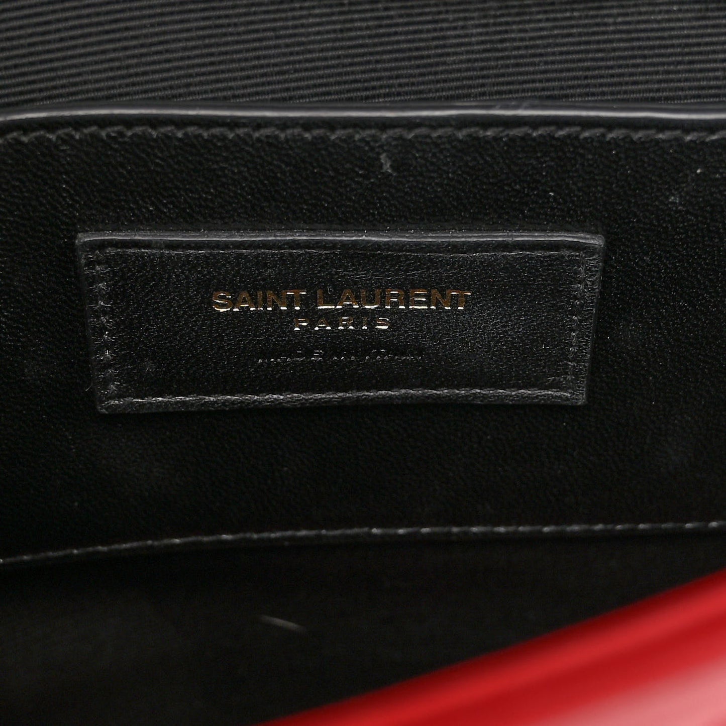 Calfskin Matelasse Chevron Medium Monogram Satchel Red