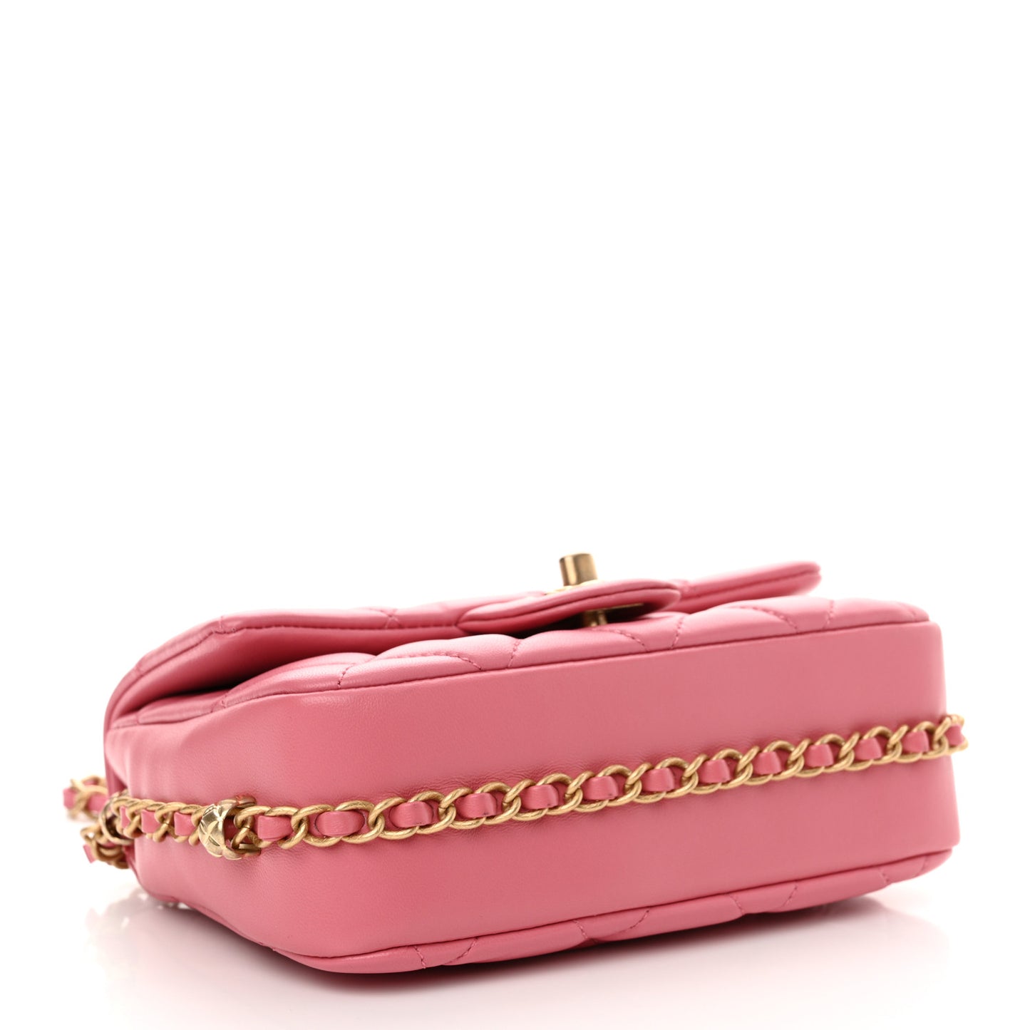 Lambskin Quilted CC Small Dynasty Flap Pink