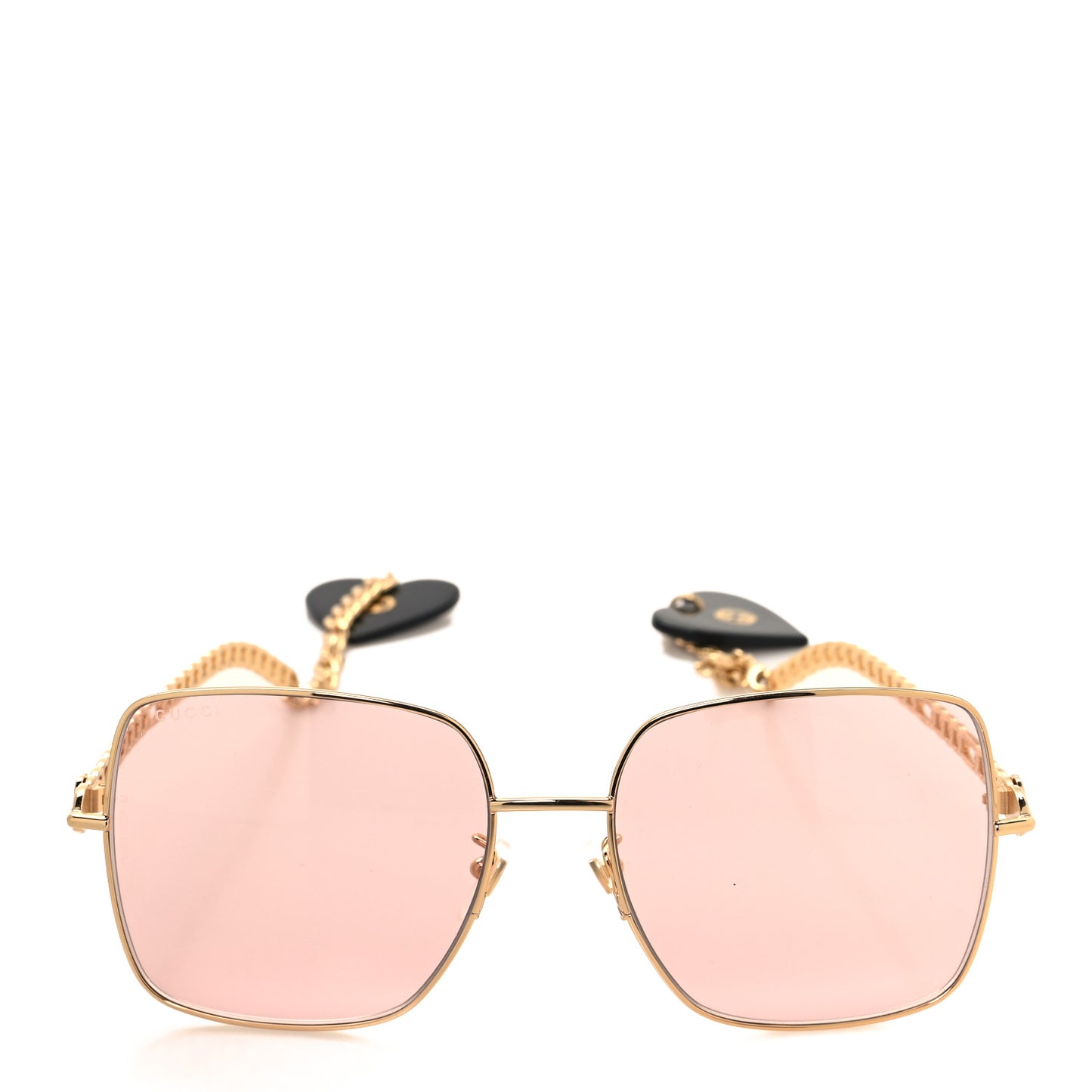 Square Frame Heart Chain Sunglasses